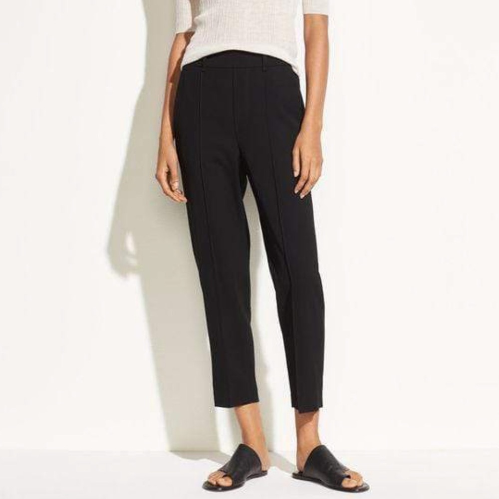 Vince front Stitch Black trousers ponte knit 12